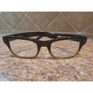 Vintage Spy Unisex Glasses Dark Brown And Beige Plastic Rectangular Frames Only